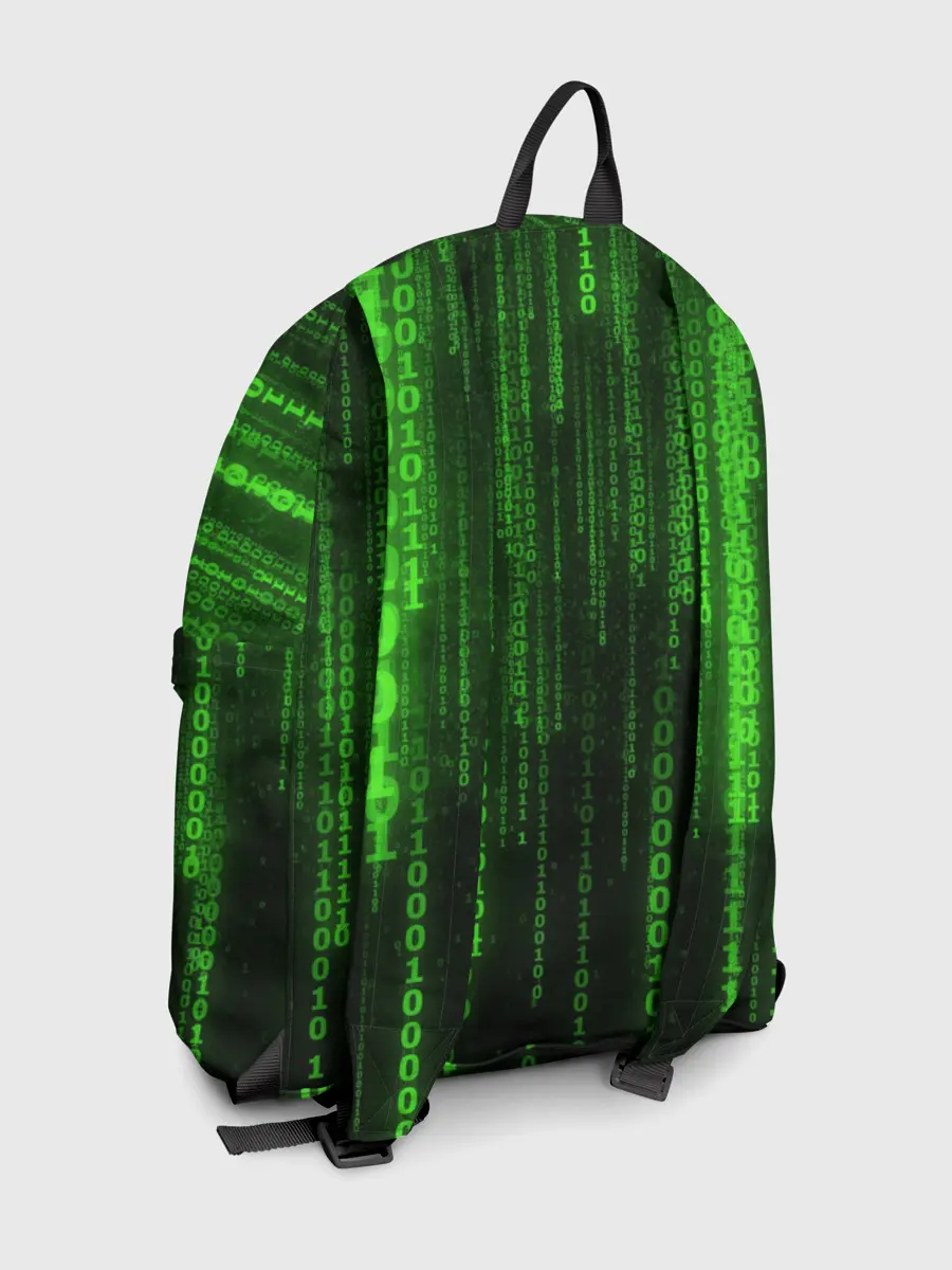 Рюкзак джинсовый / Двоичный код 3D