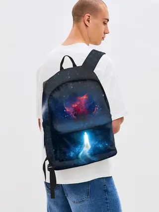 Рюкзак джинсовый / Душа идущая в космос | Soul space