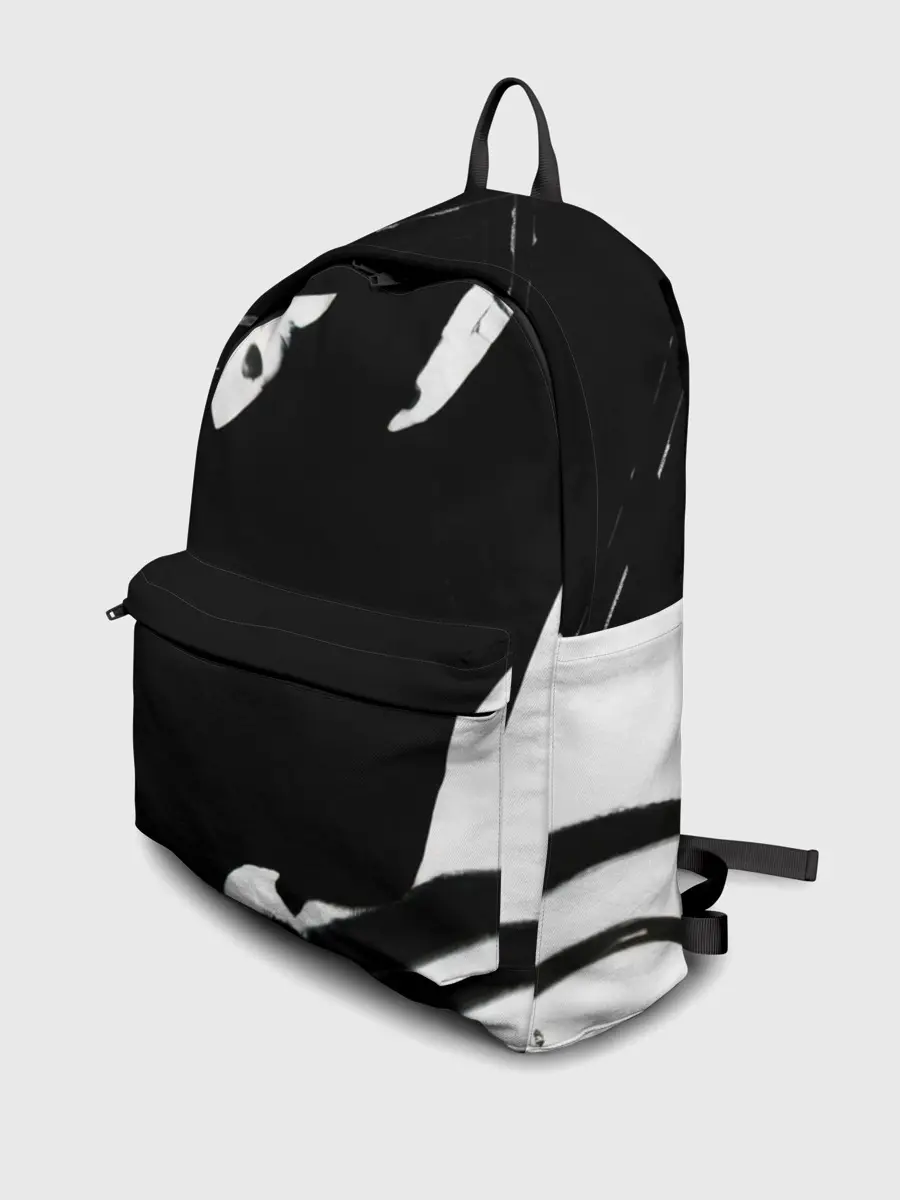 Рюкзак джинсовый / Надпись на спине, каллиграфия