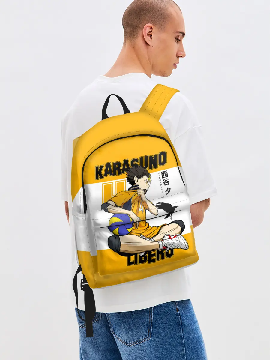 Рюкзак джинсовый / Юу Нишиноя из Карасуно | Haikyu!!