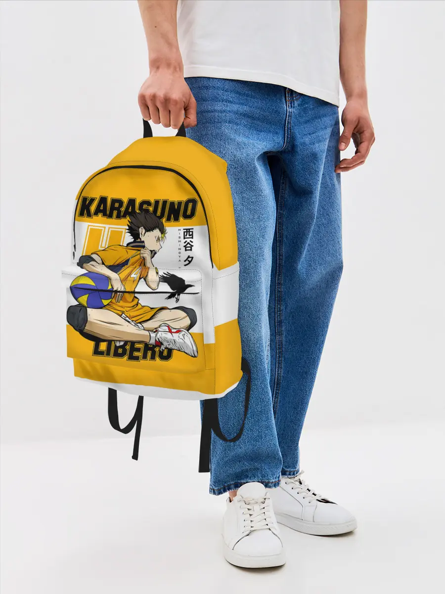 Рюкзак джинсовый / Юу Нишиноя из Карасуно | Haikyu!!