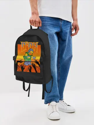 Рюкзак джинсовый / Doom x Simpsons