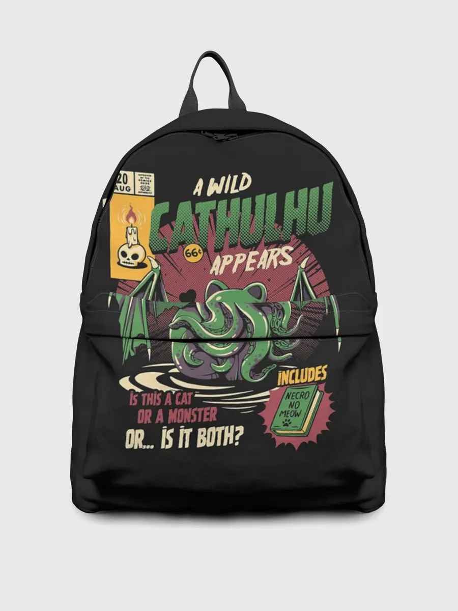 Рюкзак джинсовый / Кот Ктулху