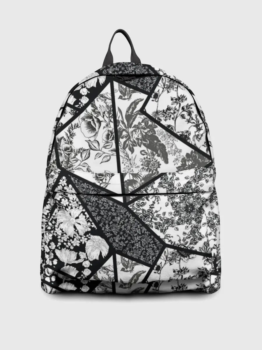 Рюкзак джинсовый / Цветочный Кинцуги / Kintsugi