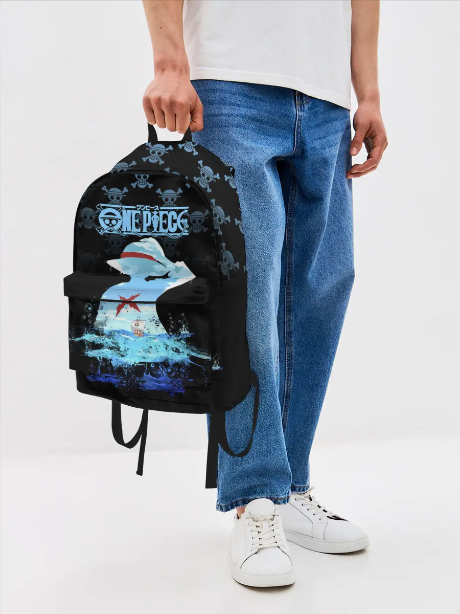 Рюкзак джинсовый / Луффи | Пираты Соломенной Шляпы