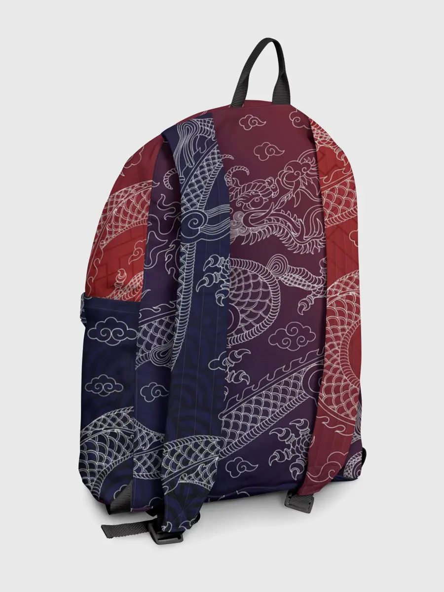 Рюкзак джинсовый / Традиционный китайский дракон