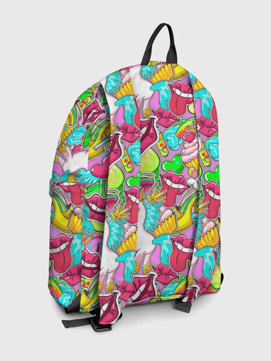 Рюкзак джинсовый / Губы фреш