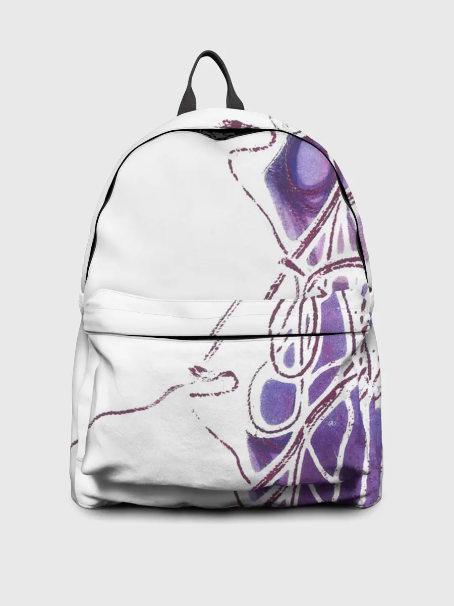 Рюкзак джинсовый / Фиолетовые нити