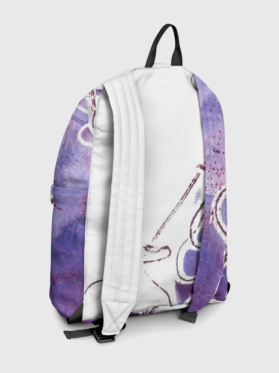 Рюкзак джинсовый / Фиолетовые нити