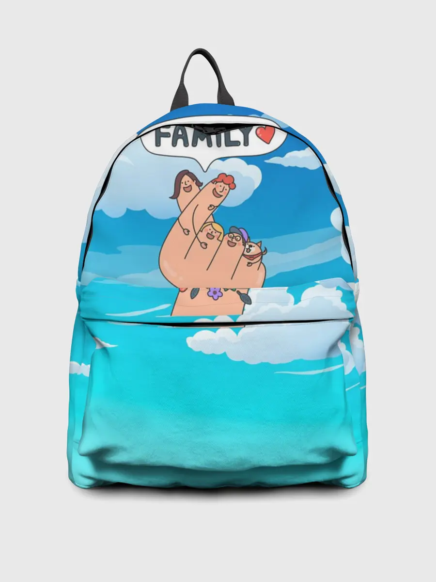 Рюкзак джинсовый / Семья это мир и любовь