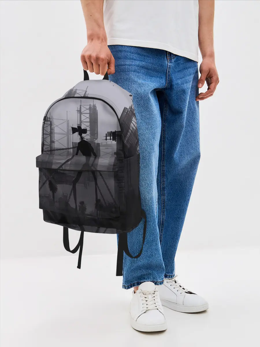 Рюкзак джинсовый / СИРЕНОГОЛОВЫЙ В ЦЕПЯХ