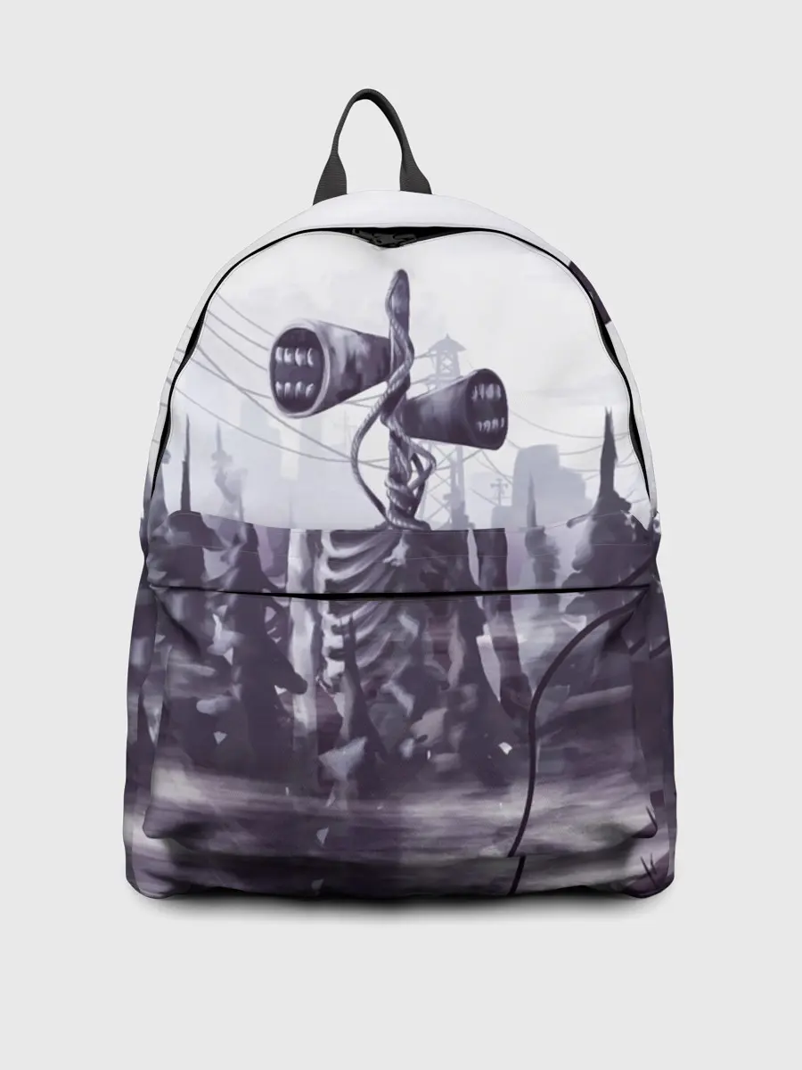 Рюкзак джинсовый / СИРЕНОГОЛОВЫЙ В ГОРОДЕ