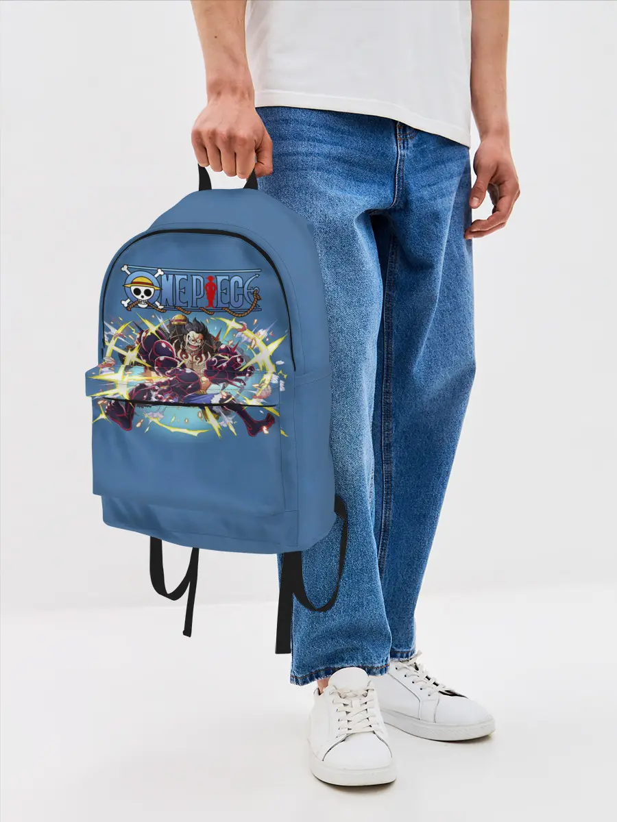Рюкзак джинсовый / Атака Луффи взрыв | One Piece