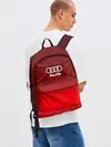 Рюкзак джинсовый / AUDI красная сетка
