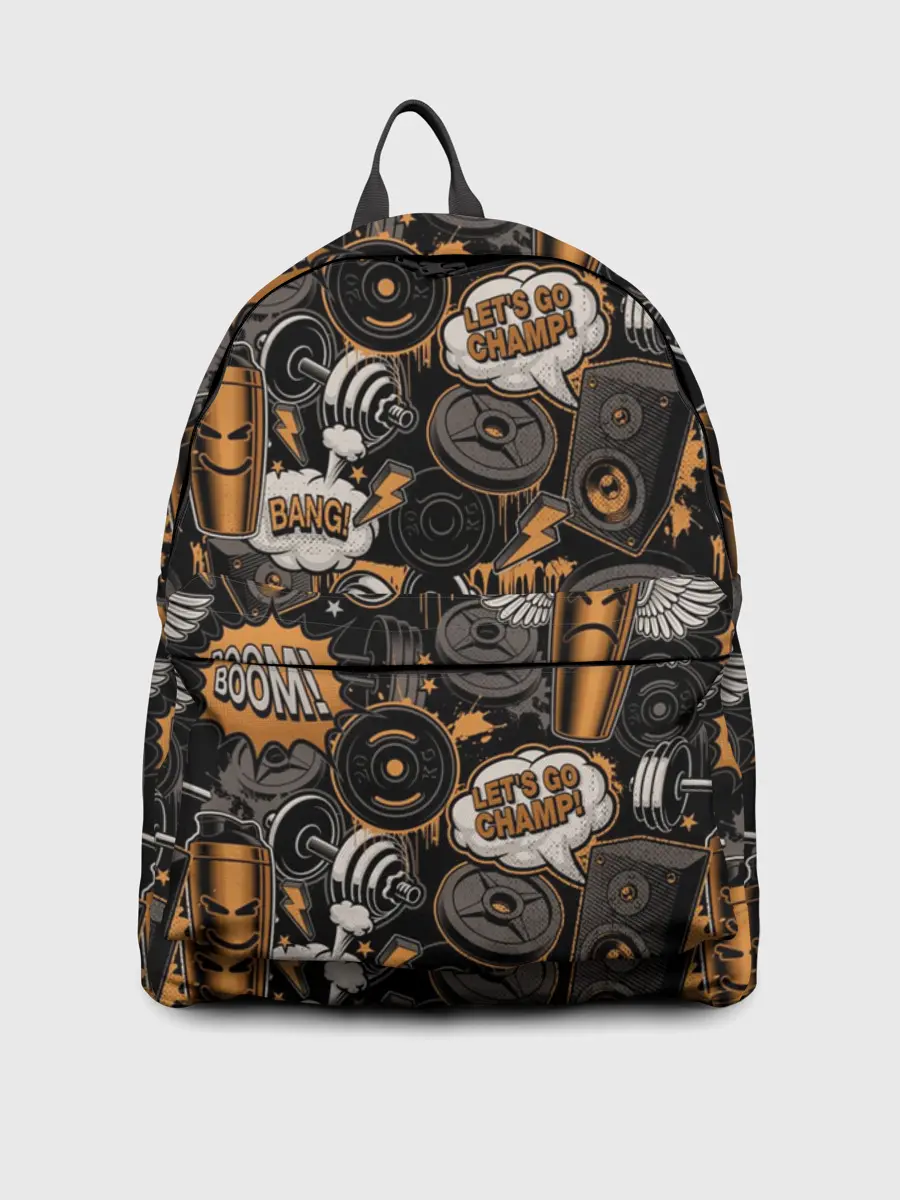 Рюкзак джинсовый / Граффити на спорте