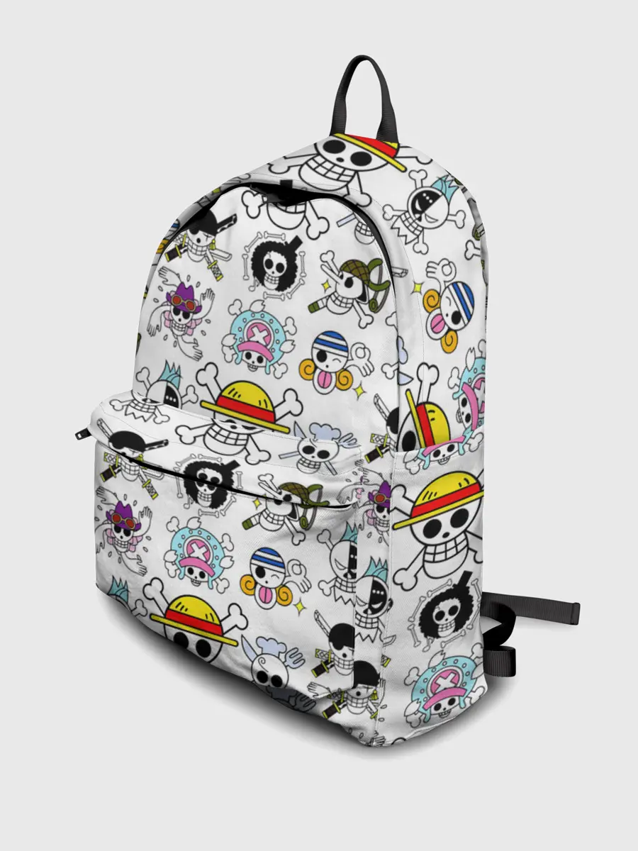 Рюкзак джинсовый / Веселые Роджеры пиратов Соломенной Шляпы