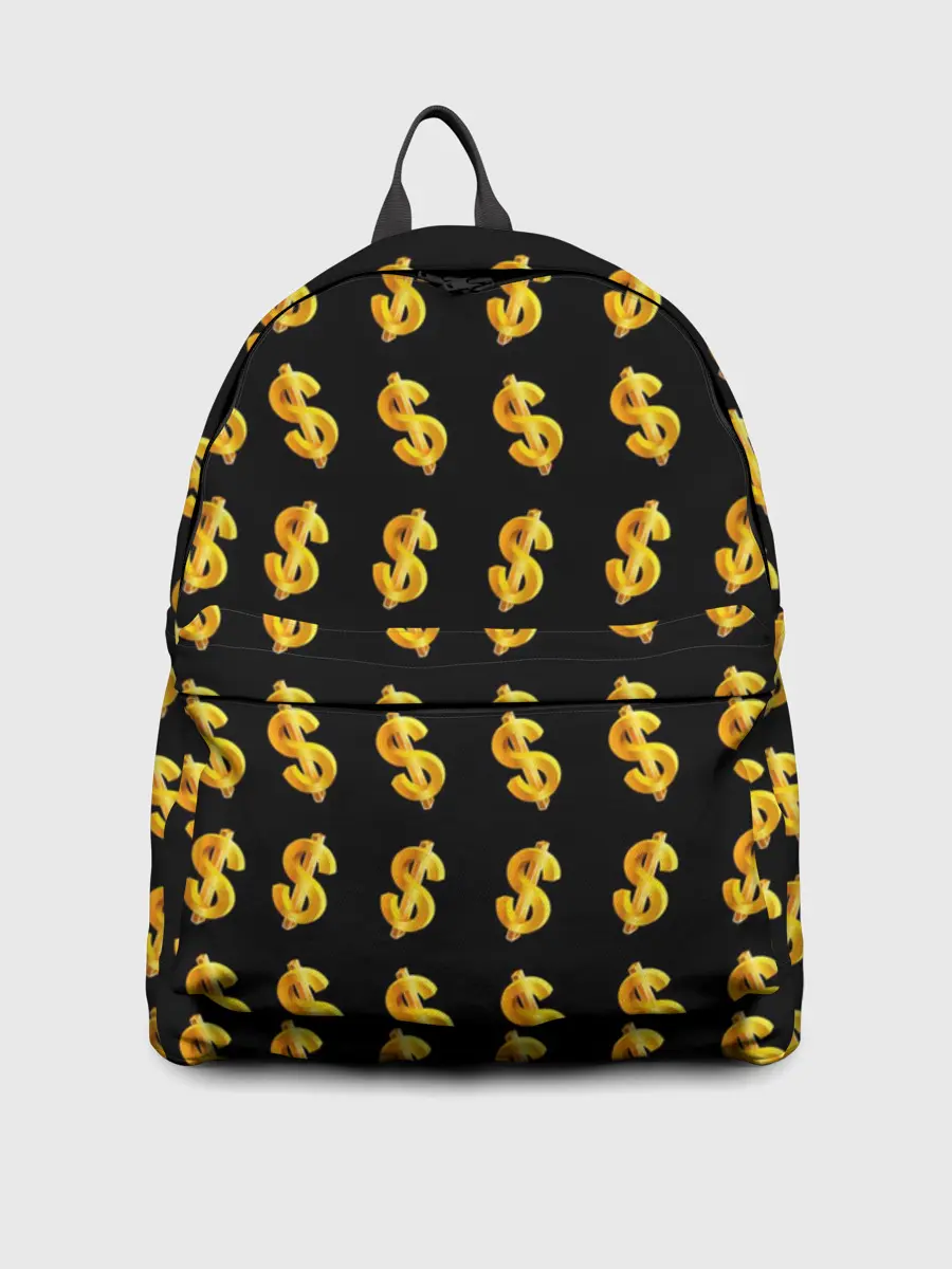 Рюкзак джинсовый / Доллар золотой