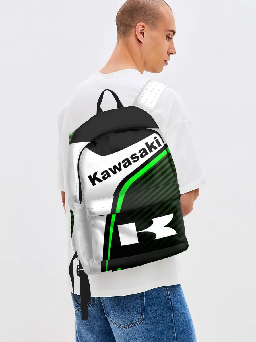 Рюкзак джинсовый / KAWASAKI / КАВАСАКИ / SPORT
