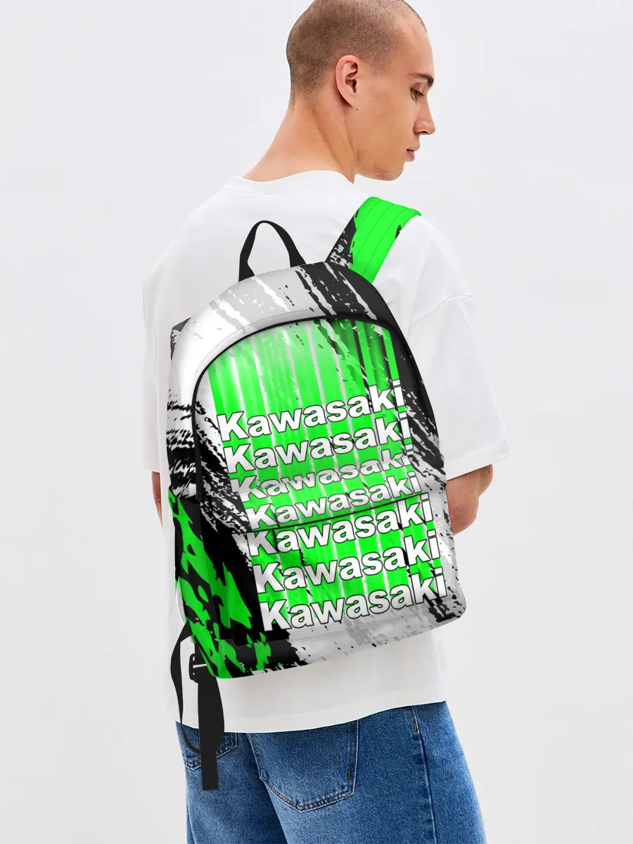 Рюкзак джинсовый / KAWASAKI / КАВАСАКИ / SPORT