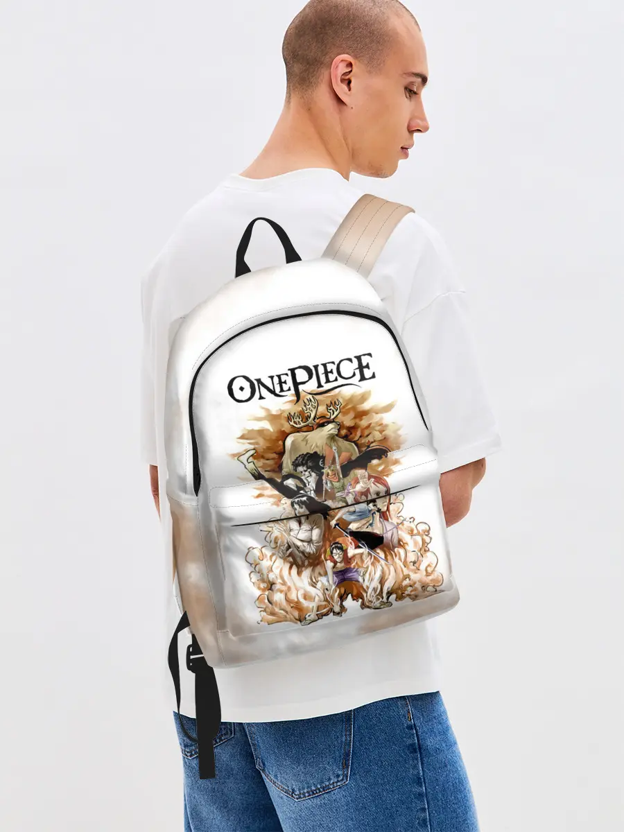 Рюкзак джинсовый / One Piece. Пираты Соломенной Шляпы