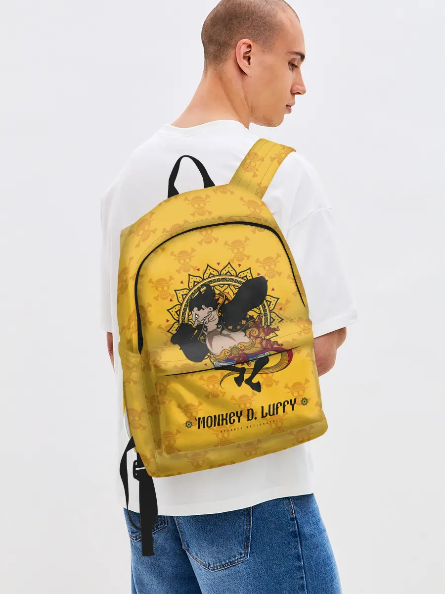 Рюкзак джинсовый / Резиновый Манки Д. Луффи One Piece