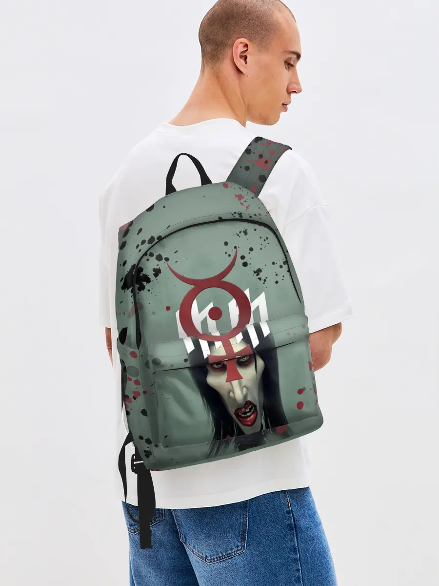 Рюкзак джинсовый / Marilyn Manson | Мерилин Мэнсон