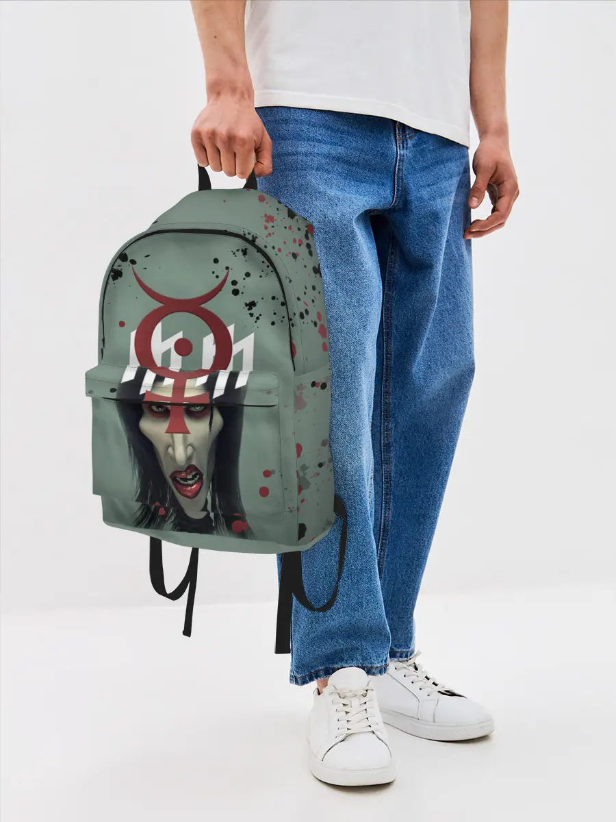 Рюкзак джинсовый / Marilyn Manson | Мерилин Мэнсон
