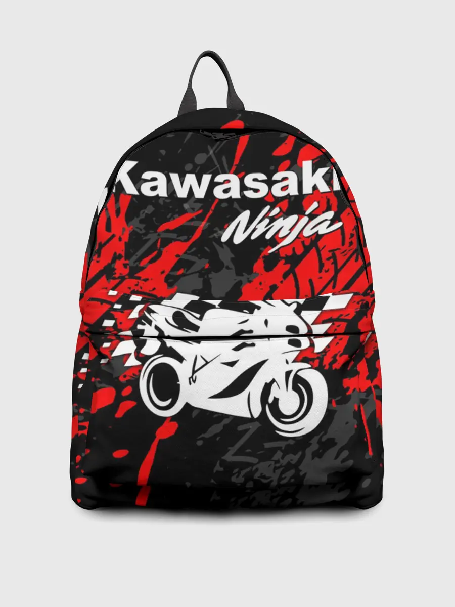 Рюкзак джинсовый / KAWASAKI NINJA / КАВАСАКИ