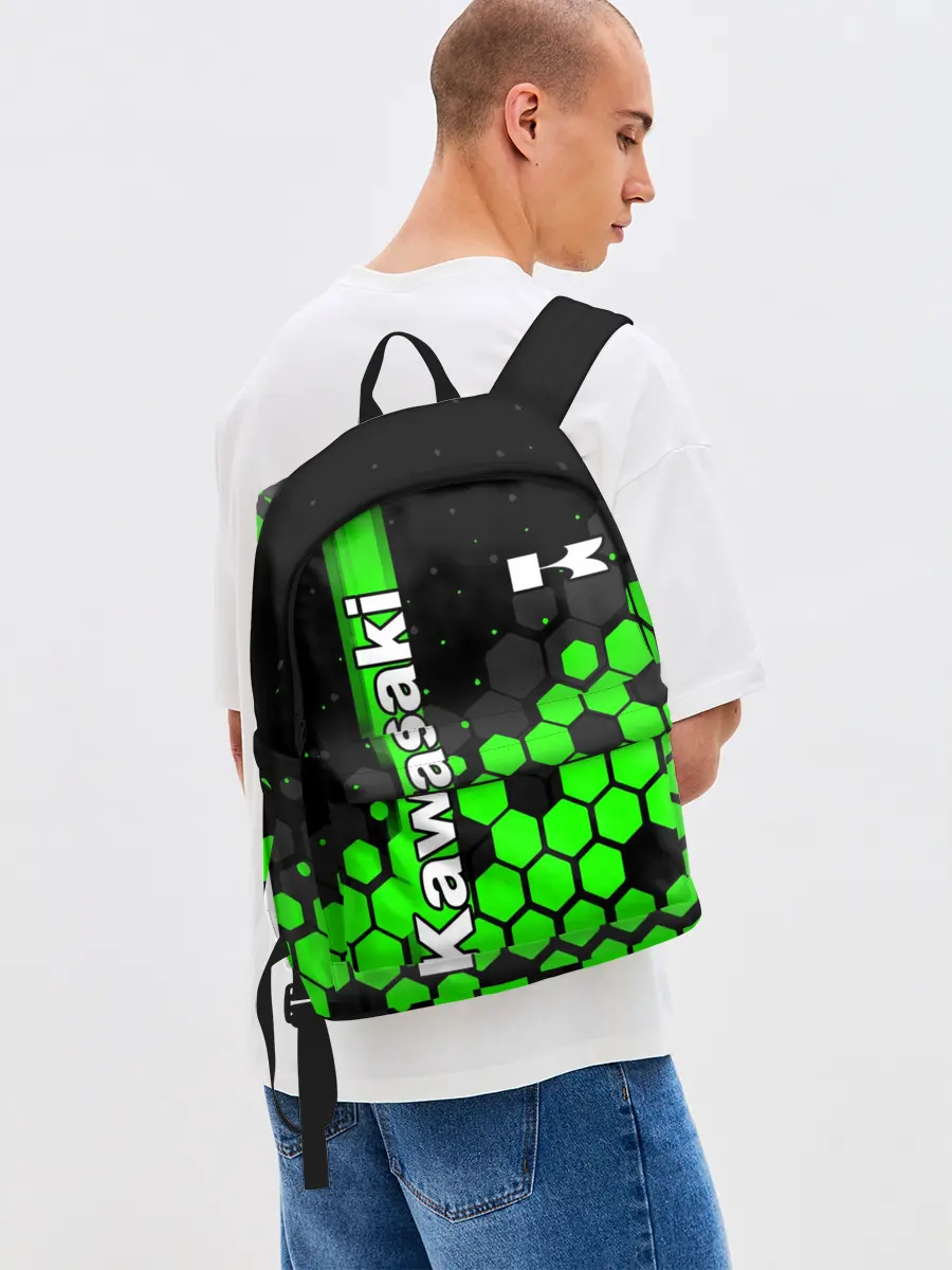 Рюкзак джинсовый / KAWASAKI / КАВАСАКИ