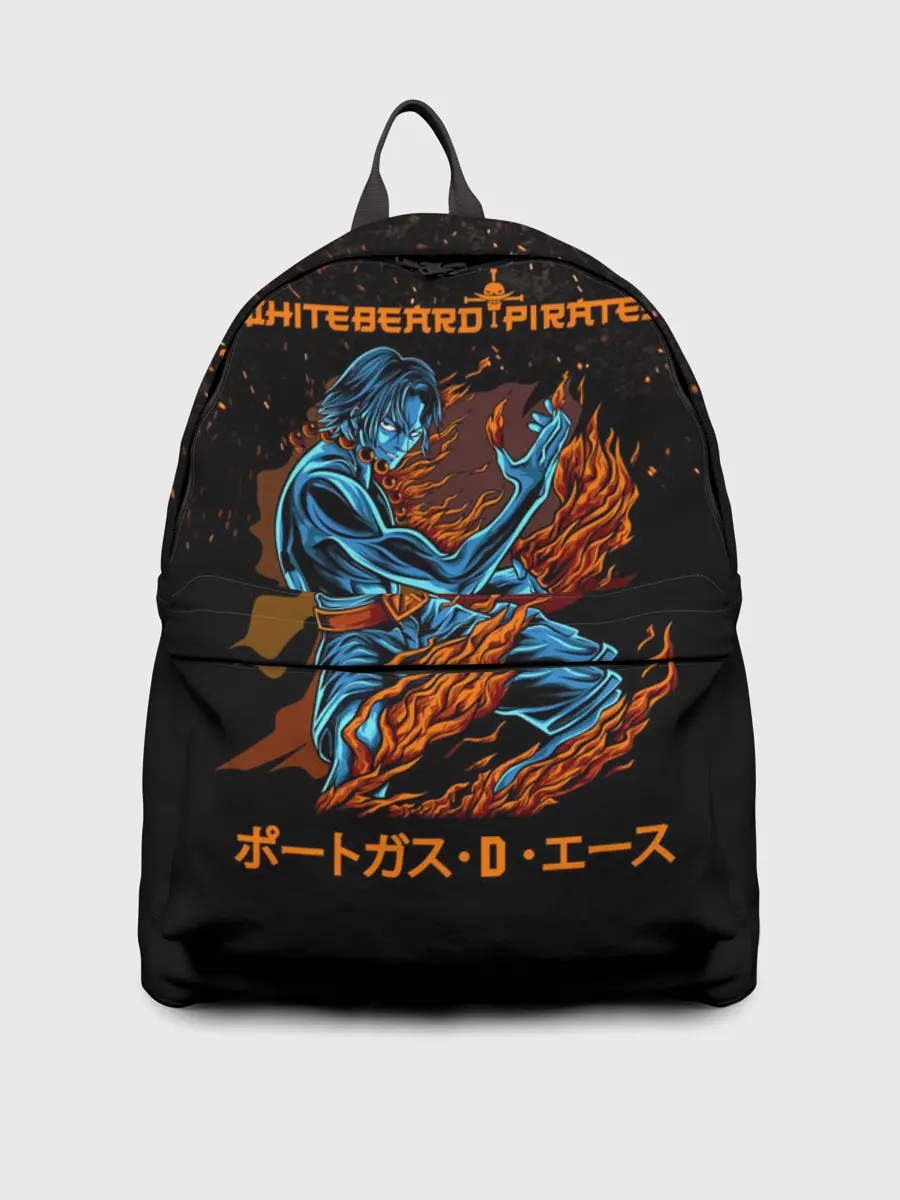 Рюкзак джинсовый / Портгас Д. Эйс Пираты Белоуса