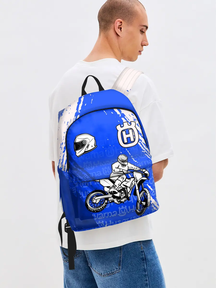 Рюкзак джинсовый / HUSQVARNA / ХУСКВАРНА / BLUE