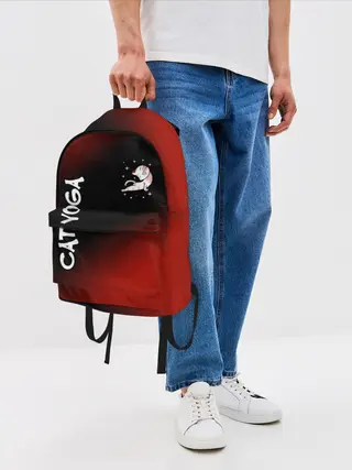 Рюкзак джинсовый / Yoga Cat - Gradient