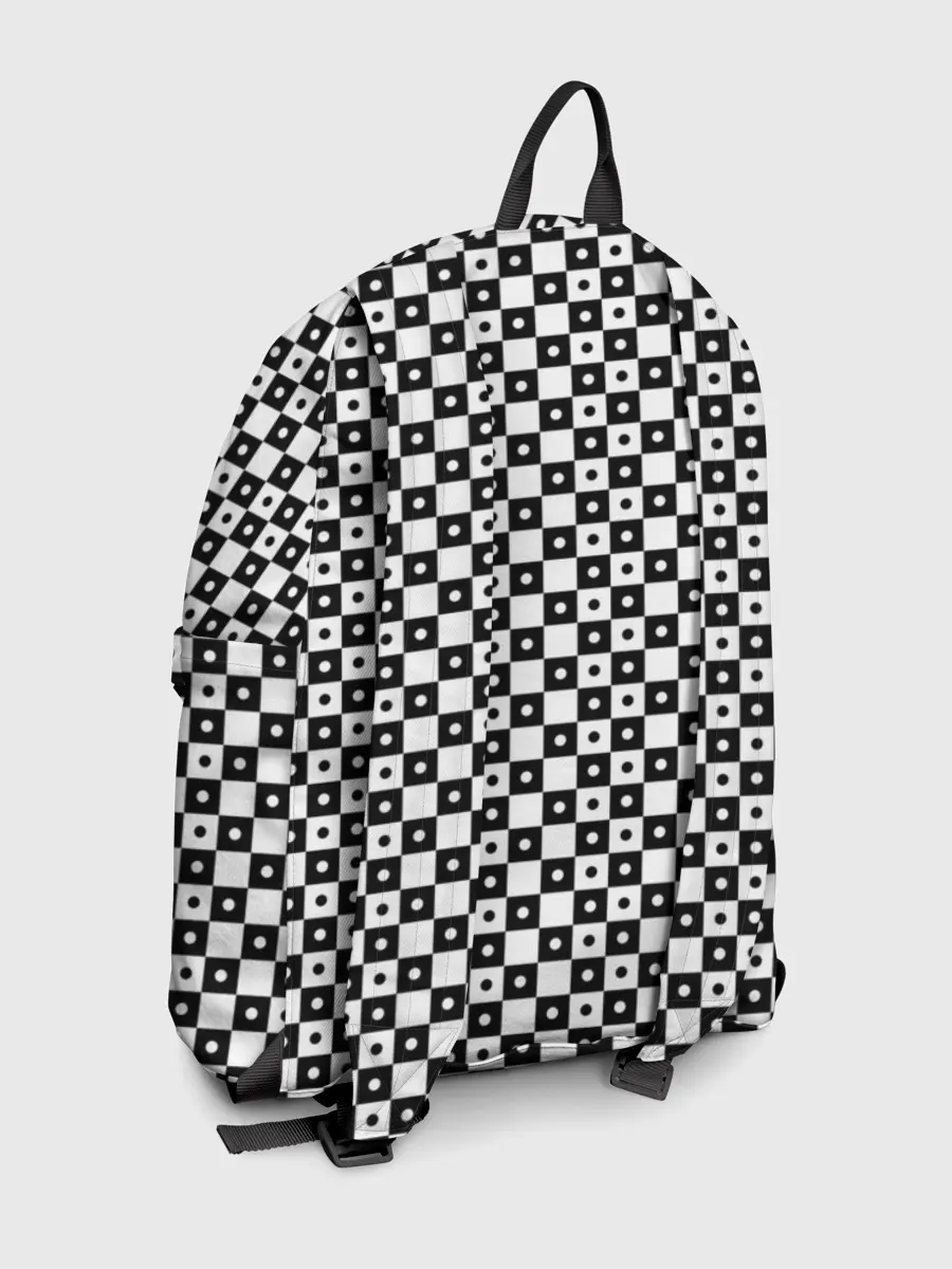 Рюкзак джинсовый / ШАХМАТНАЯ КЛЕТКА В ГОРОШЕК