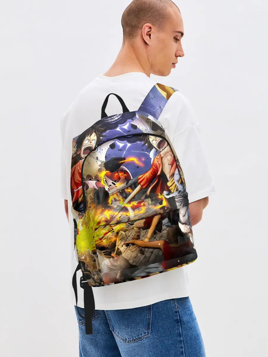 Рюкзак джинсовый / Экшен One Piece. Большой куш