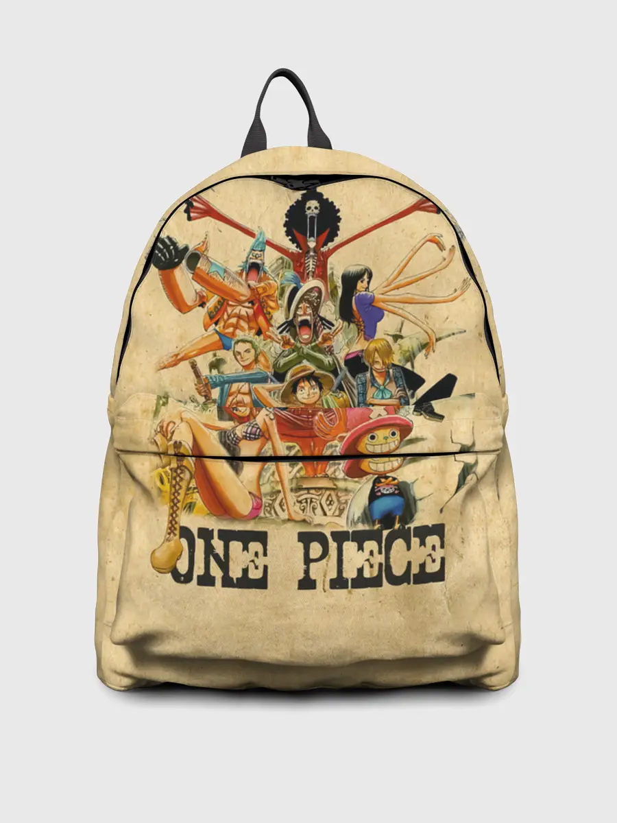 Рюкзак джинсовый / One Piece пираты Соломенной Шляпы