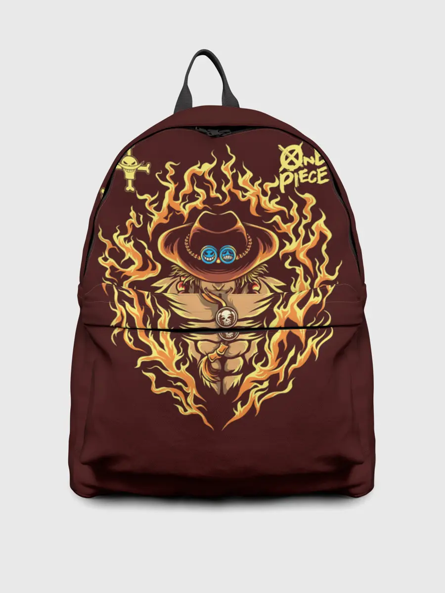 Рюкзак джинсовый / One Piece Портгас Д. Эйс в огне