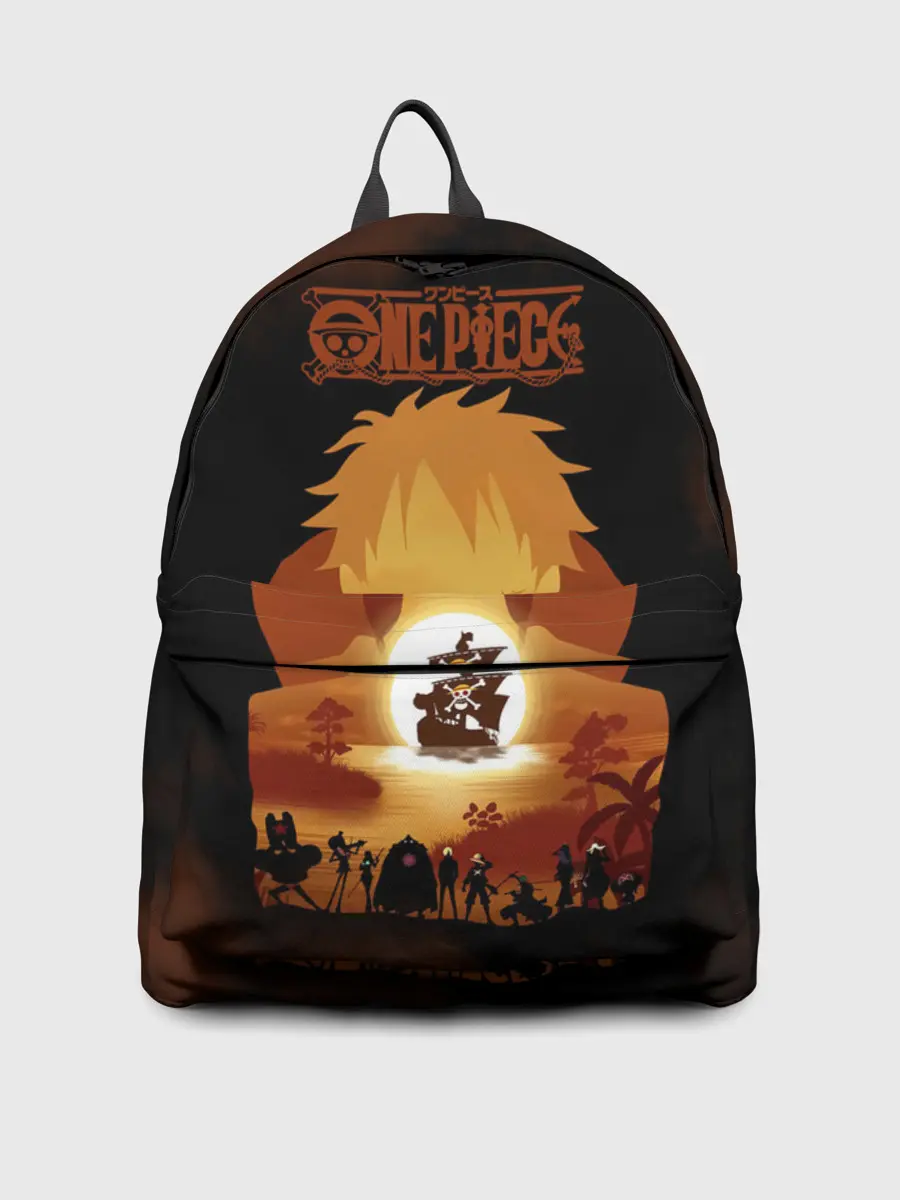 Рюкзак джинсовый / One Piece пираты Соломенной Шляпы