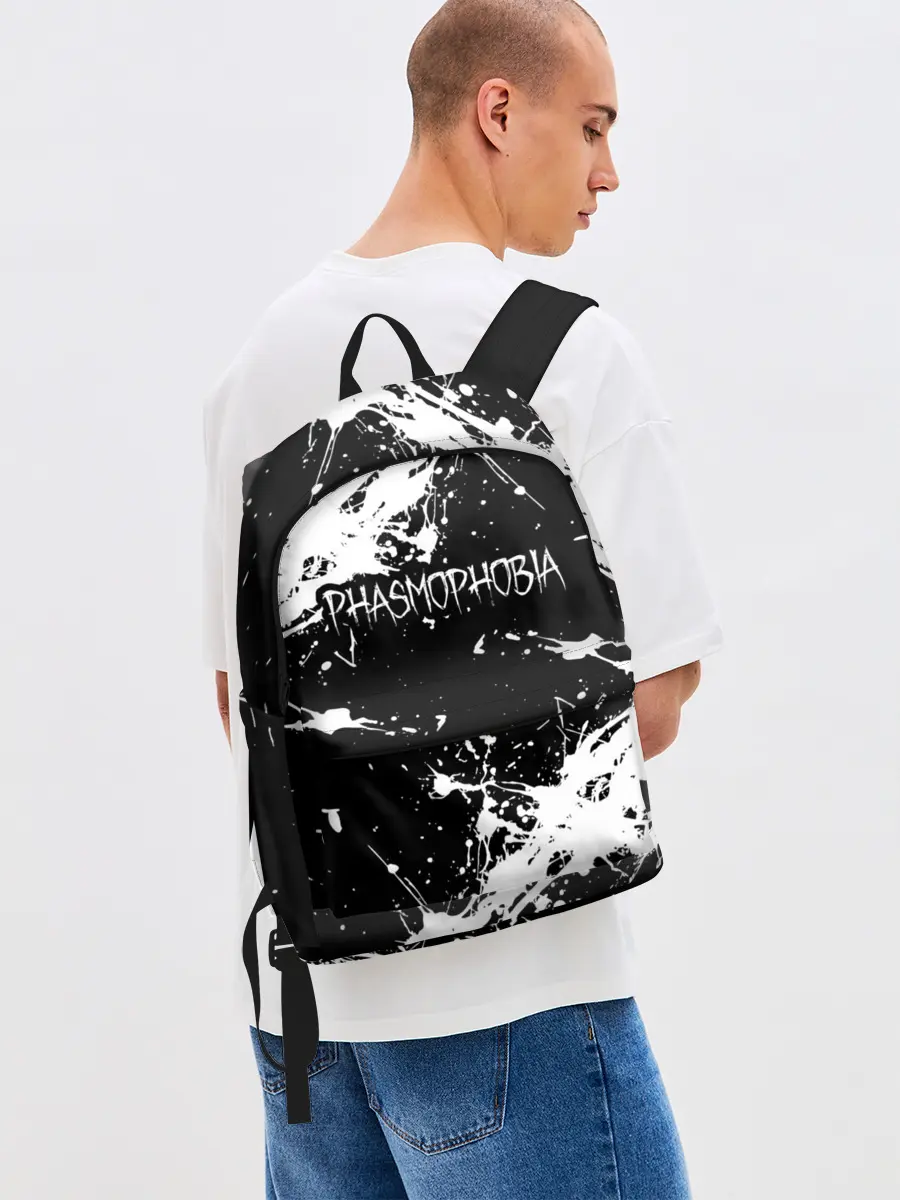 Рюкзак джинсовый / Phasmophobia / краска