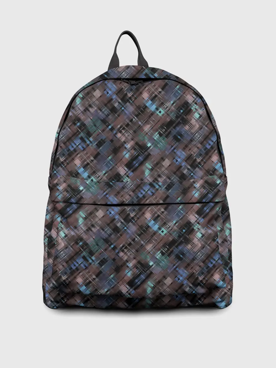 Рюкзак джинсовый / Коричневый абстрактный узор