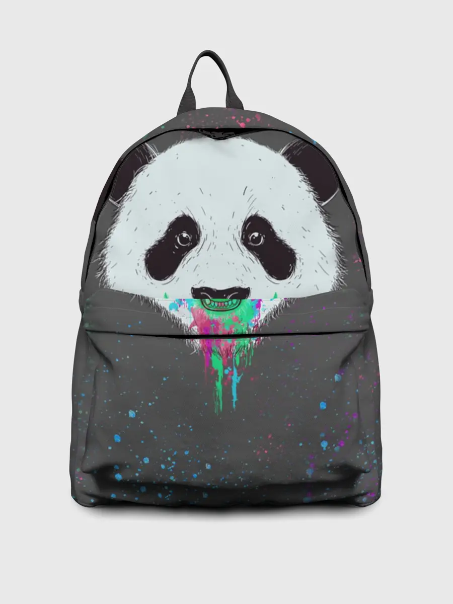 Рюкзак джинсовый / Панда Краски Брызги
