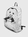 Рюкзак джинсовый / Панда Любовь Сердце Брызги