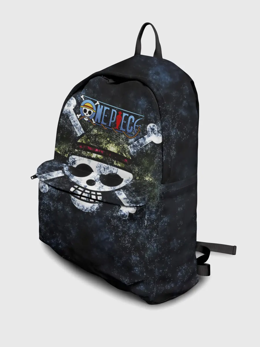 Рюкзак джинсовый / Веселый Роджер One Piece. Большой куш