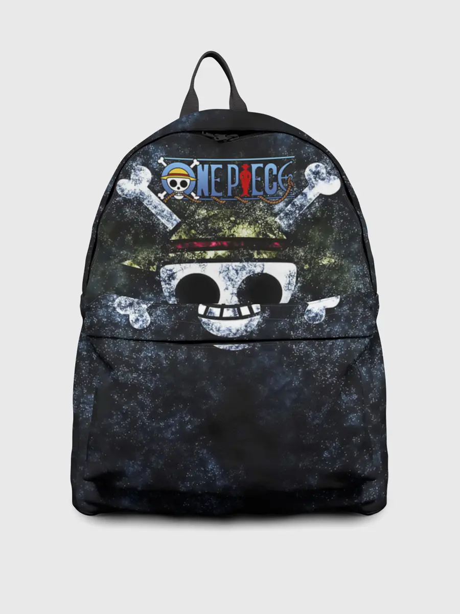 Рюкзак джинсовый / Веселый Роджер One Piece. Большой куш