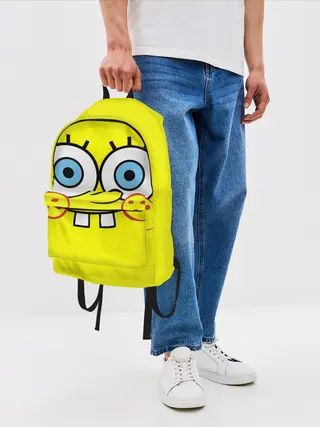 Рюкзак джинсовый / Губка БОБ