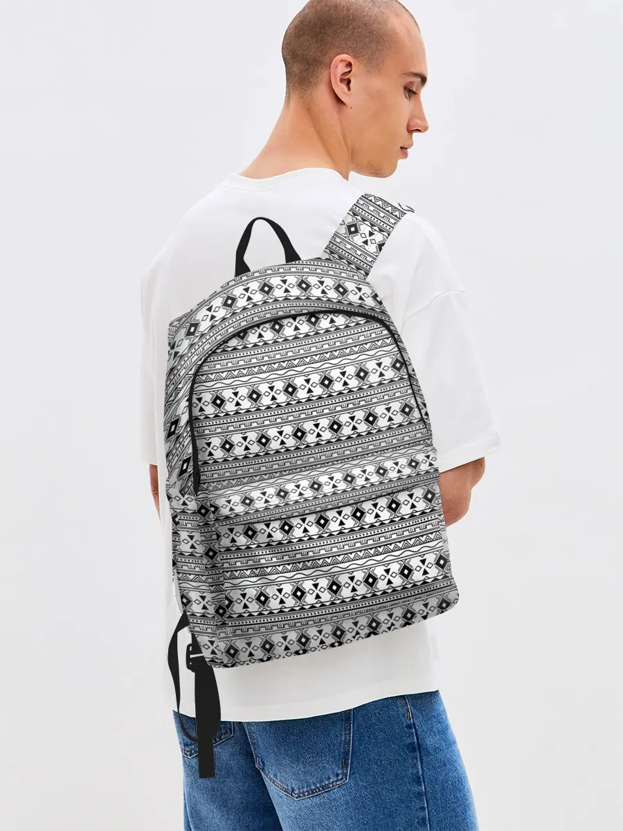 Рюкзак джинсовый / Геометрический узор