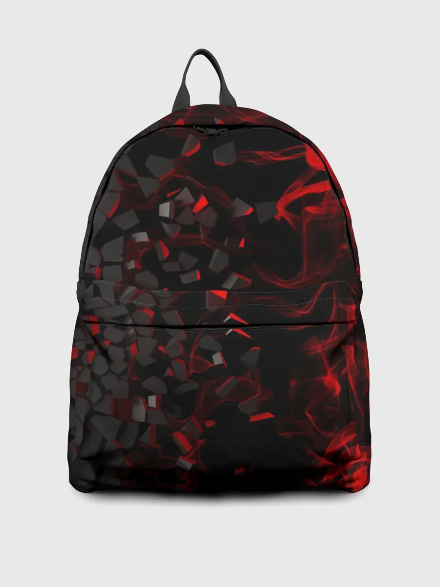 Рюкзак джинсовый / 3Д Разлом | 3D Плиты и огонь