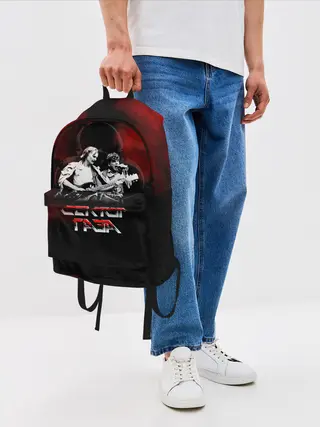 Рюкзак джинсовый / Сектор Газа ХОЙ и гитарист