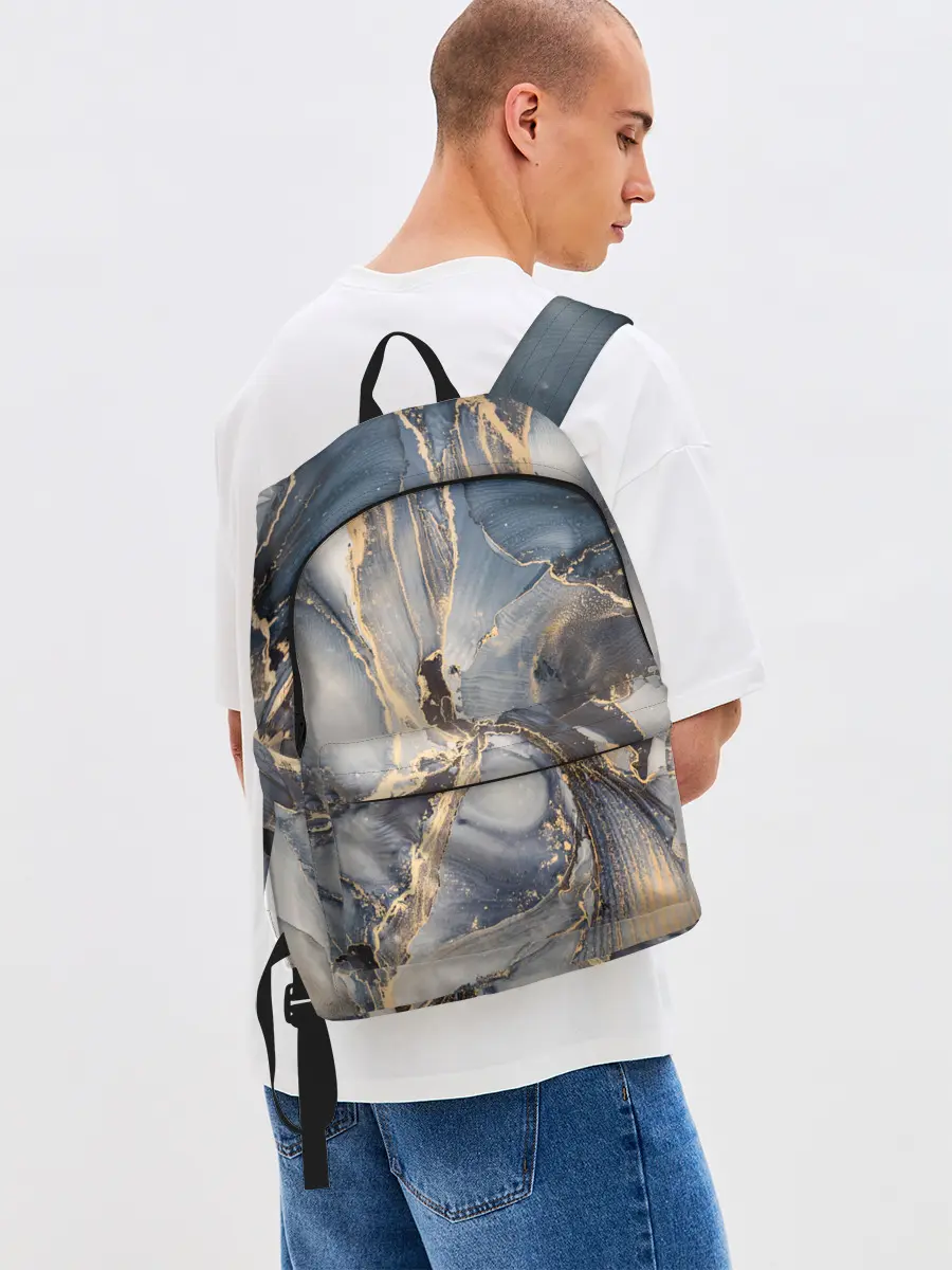 Рюкзак джинсовый / Fluid art ink mix