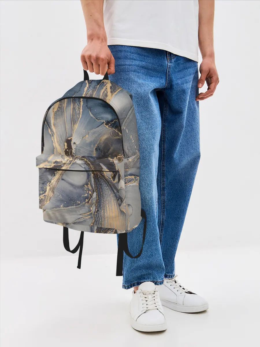 Рюкзак джинсовый / Fluid art ink mix