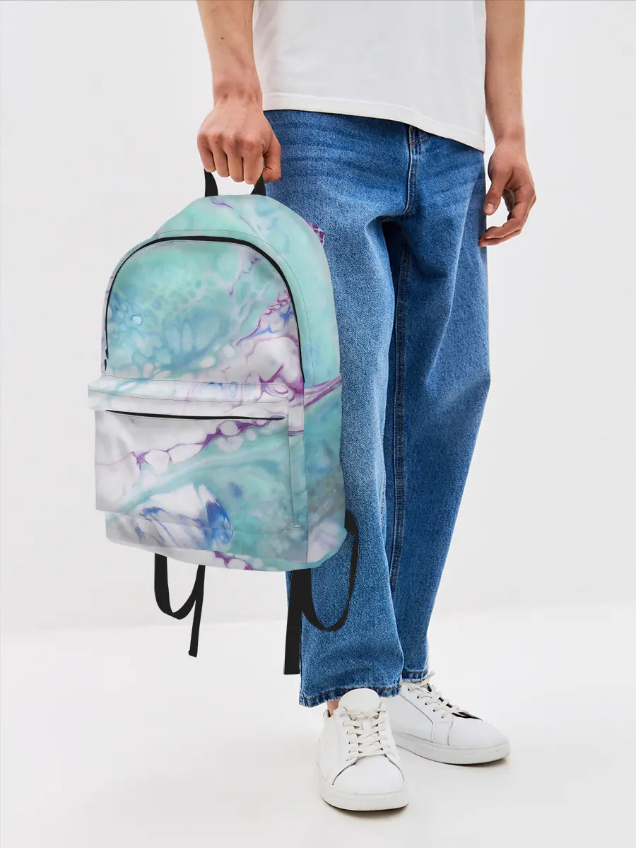 Рюкзак джинсовый / Цветная морская пена